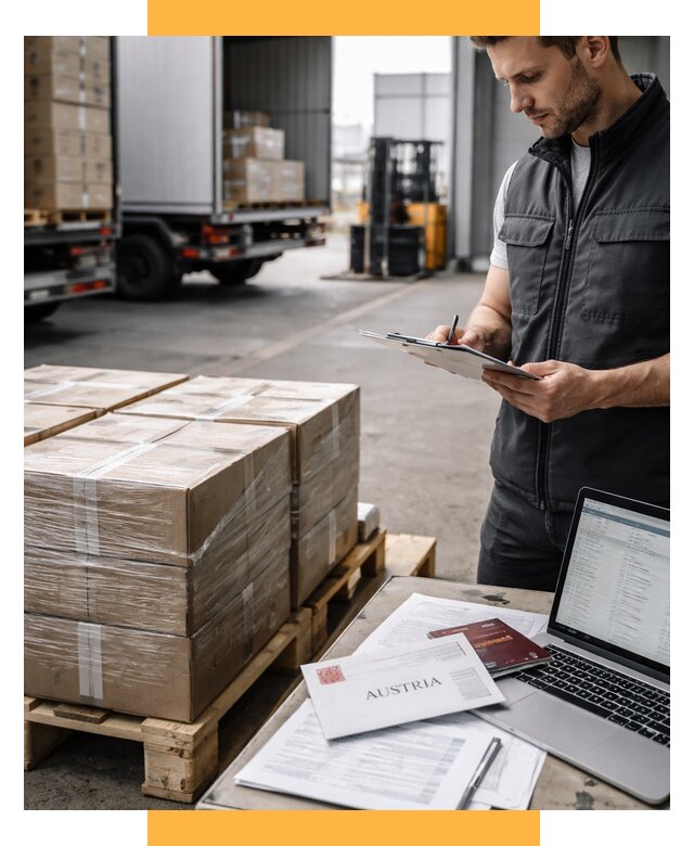 Доставка в Австрию от 67516 р. Логистика и экспорт СетСервис-Бск